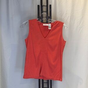 Liz Claiborne Vibrant Red Sleeveless Top